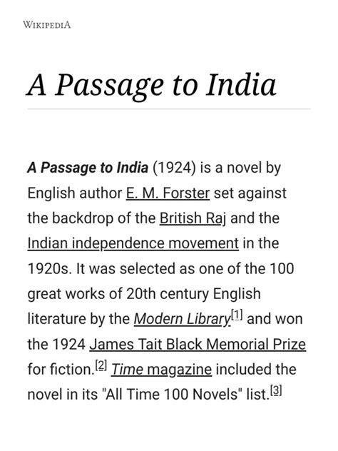 a passage to india wikipedia|a passage to india analysis.